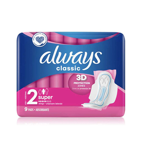 8 نوار بهداشتی آلویز سایز 2 بسته 9 عددی